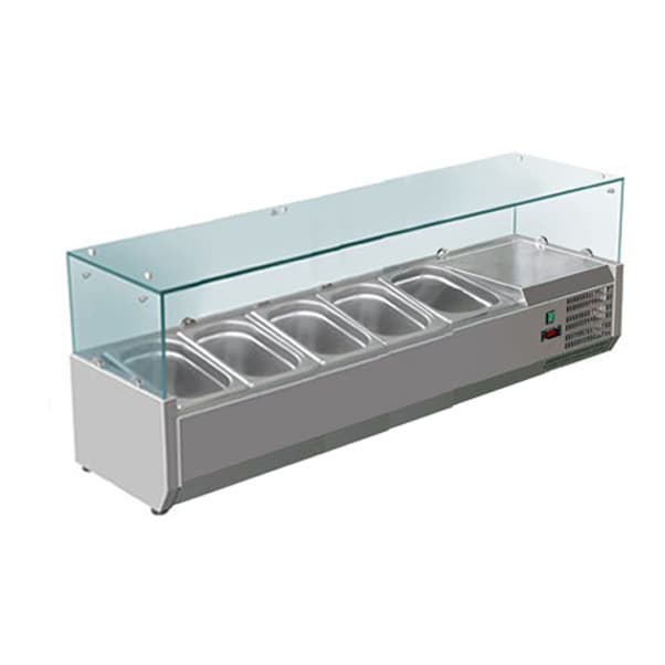 Вітрина-надставка HURAKAN HKN-GXD1400GC зі склом